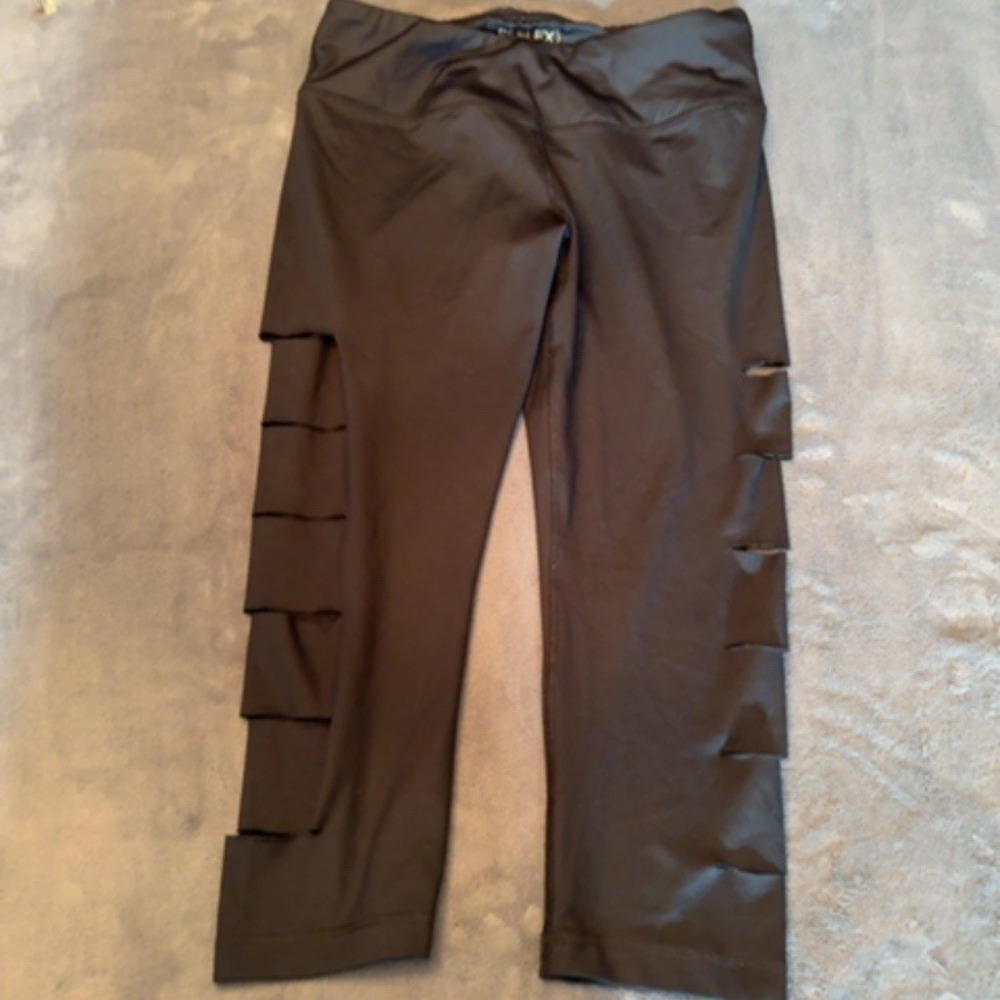 Reflex Leggings Women Large Black Cutout Athletic Yoga Pants